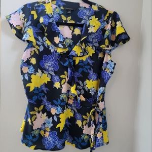 Banana Republic Floral Wrap Top